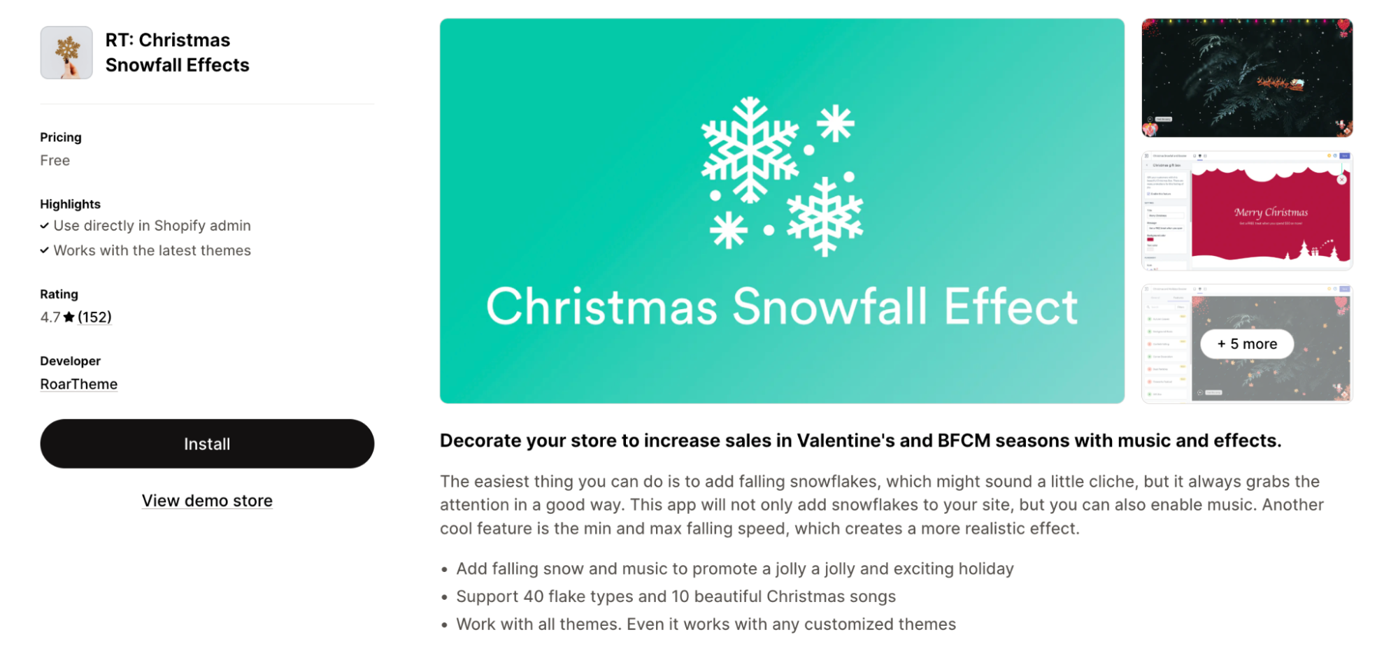 RT: Christmas Snowfall Effects
